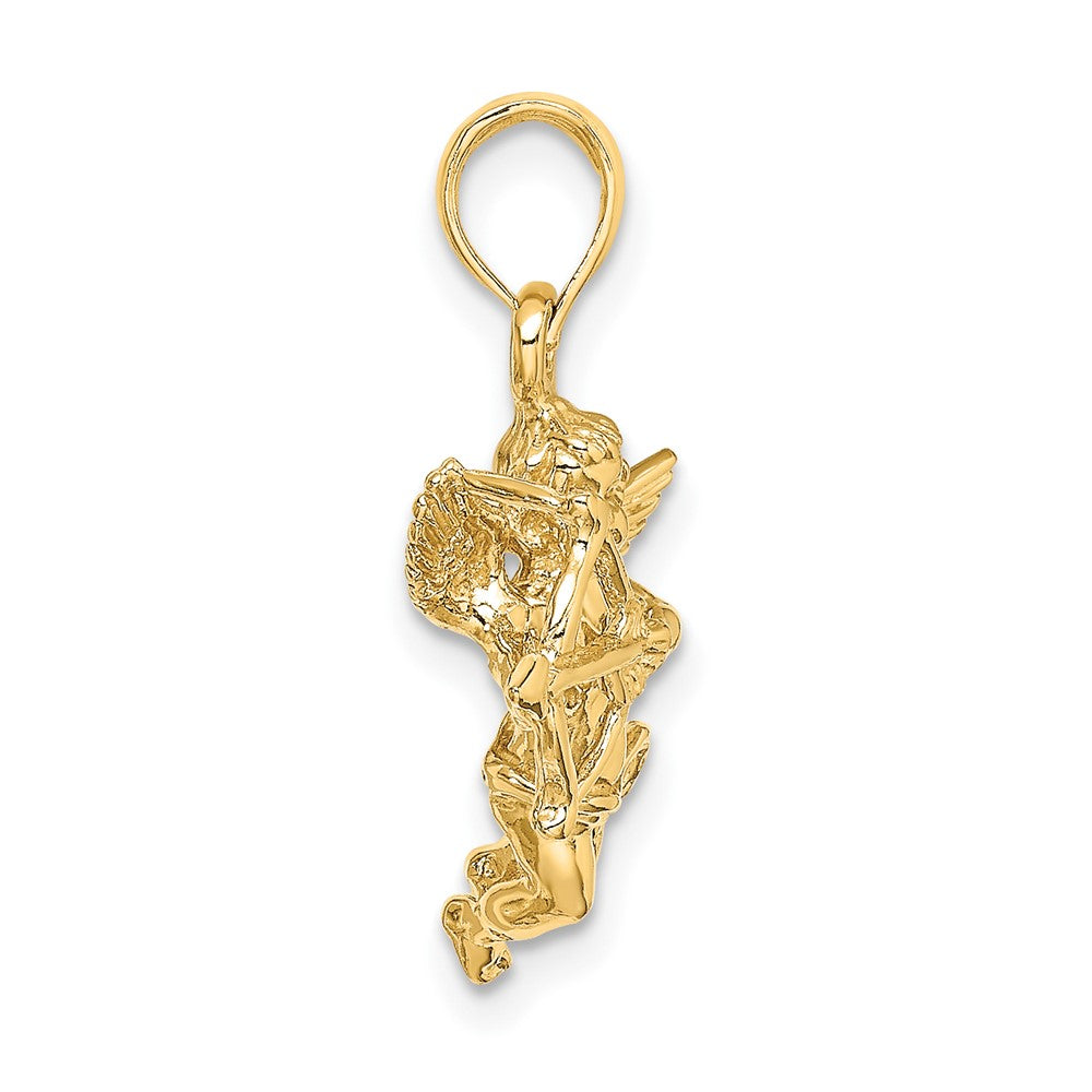 10k Yellow Gold 17.1 mm Cupid w/Bow and Arrow Charm (2.32 grams)