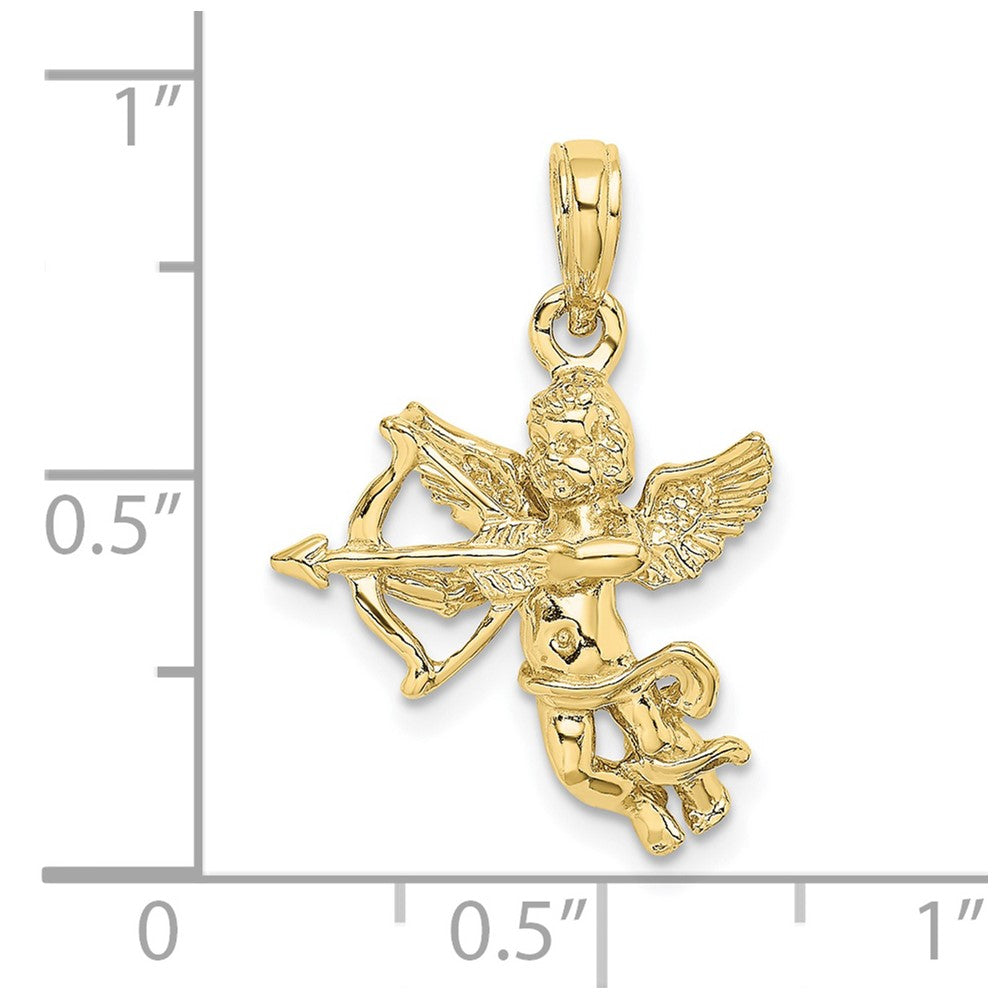 10k Yellow Gold 17.1 mm Cupid w/Bow and Arrow Charm (2.32 grams)