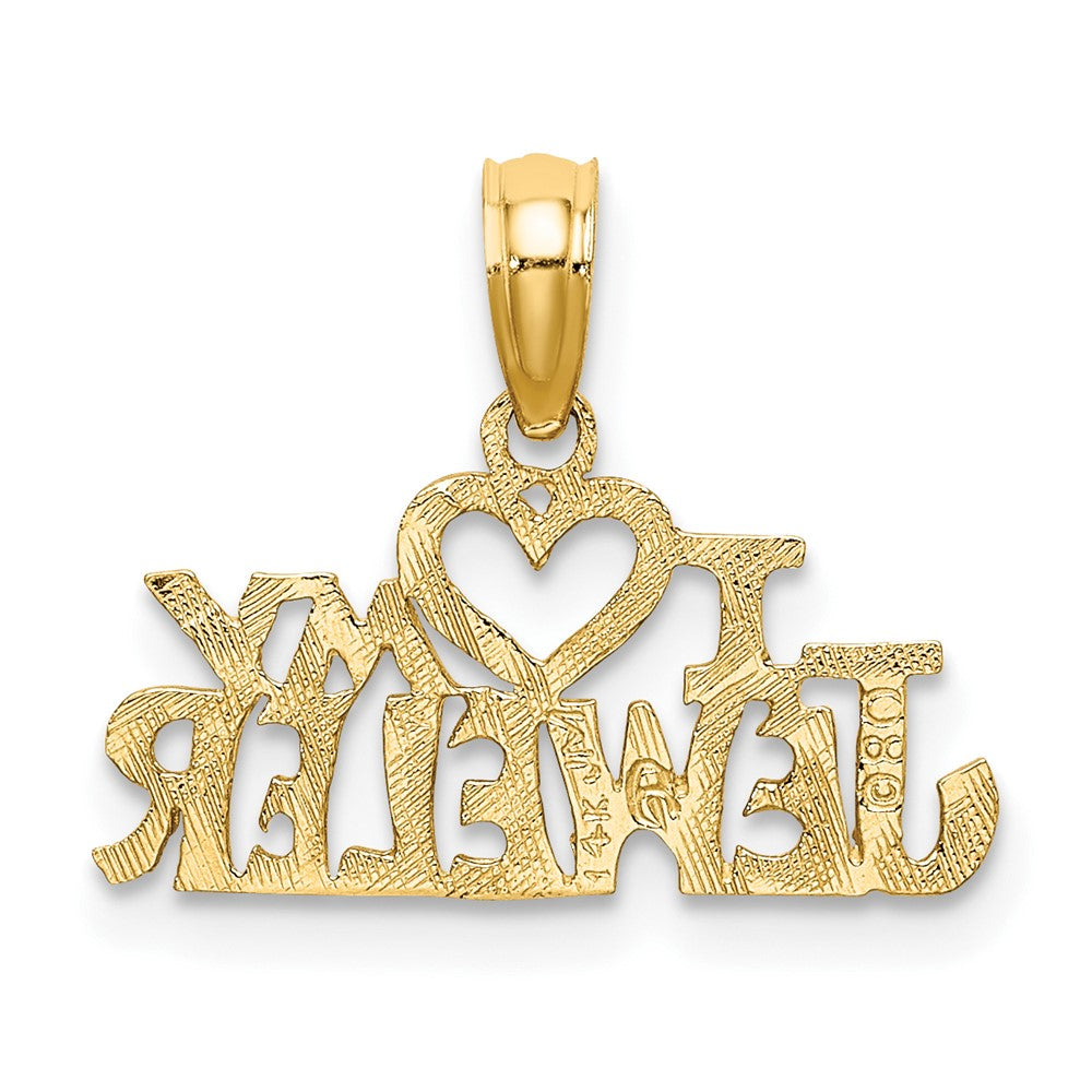 10k Yellow Gold 18.2 mm I HEART MY JEWELER Charm (0.49 grams)