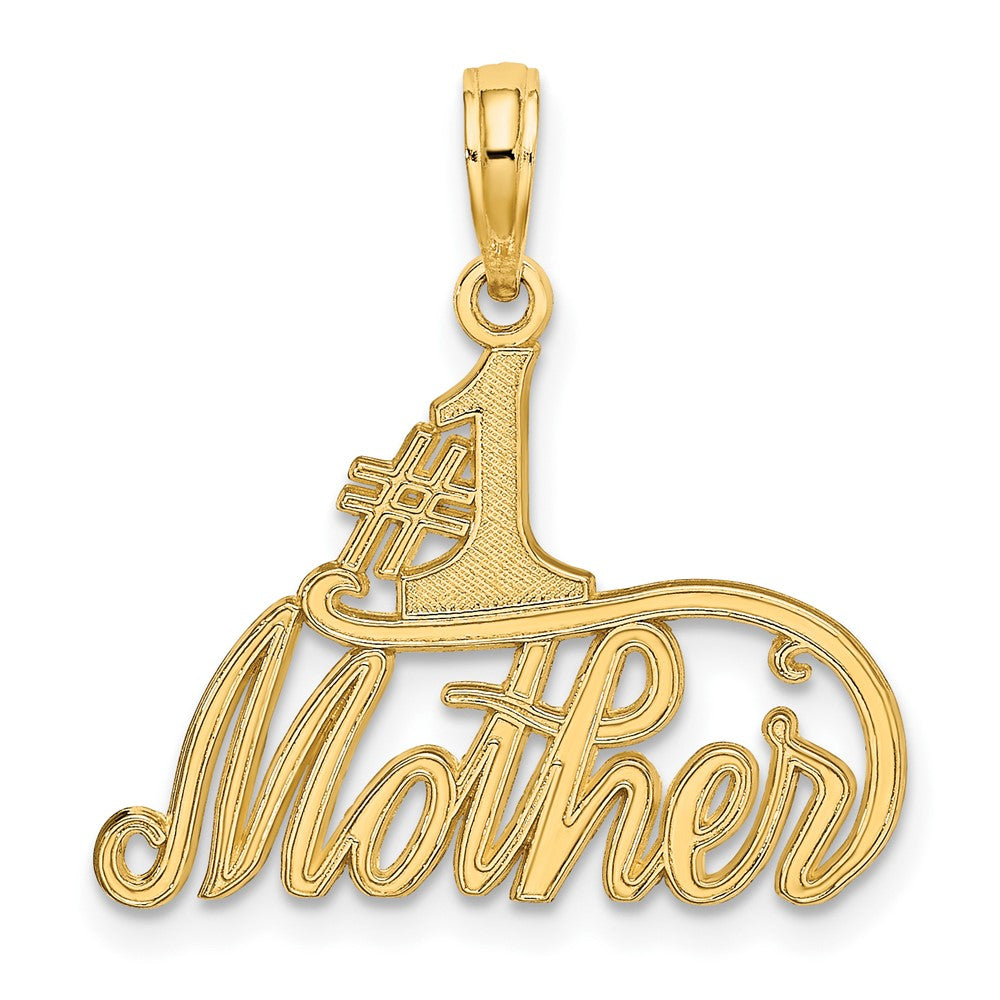 10k Yellow Gold 22.3 mm #1 MOTHER Pendant (0.94 grams)