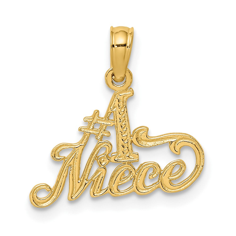 10k Yellow Gold 16.8 mm #1 NIECE Charm (0.5 grams)