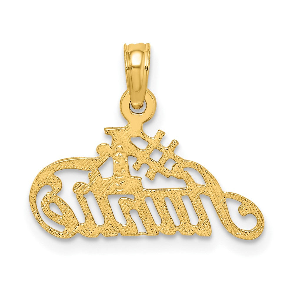 10k Yellow Gold 19.2 mm #1 AUNTIE Charm (0.62 grams)