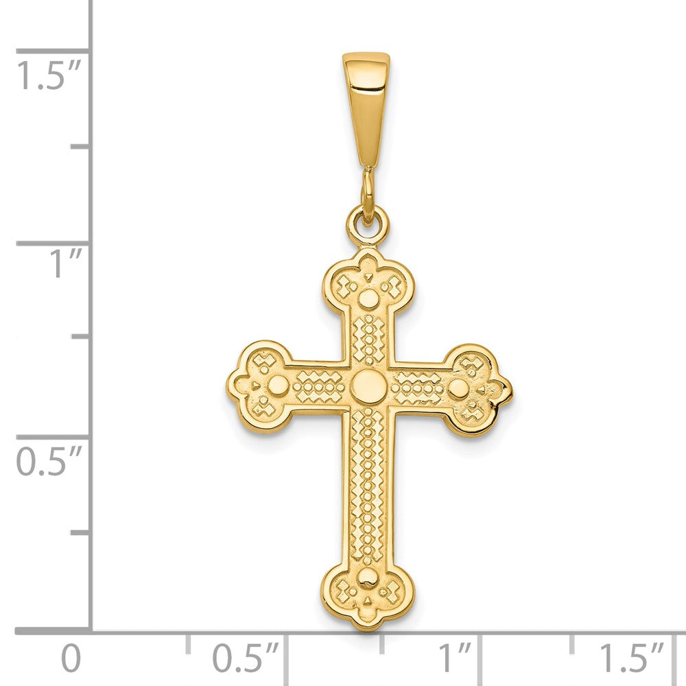 10k Yellow Gold 16 mm Cross Charm (1.41 grams)