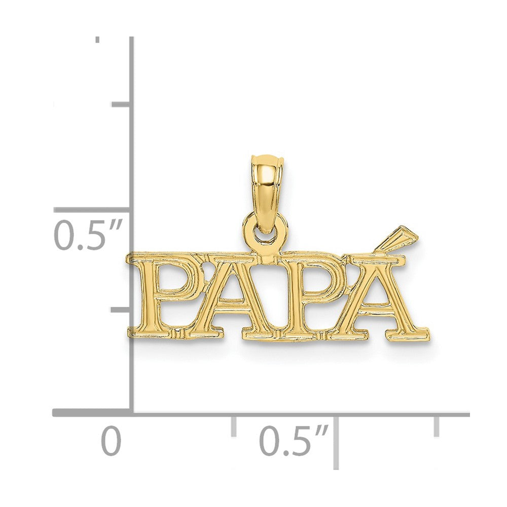 10k Yellow Gold 20.2 mm PAPA Charm (0.67 grams)