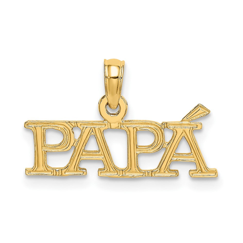 10k Yellow Gold 20.2 mm PAPA Charm (0.67 grams)