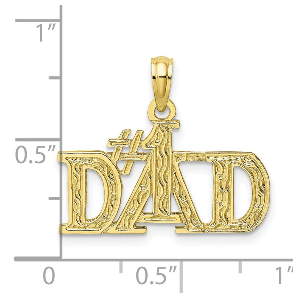 10k Yellow Gold 22.1 mm #1 DAD Pendant (1.08 grams)