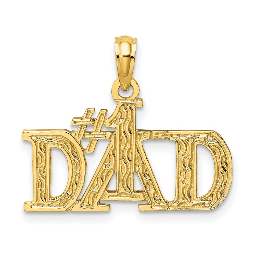 10k Yellow Gold 22.1 mm #1 DAD Pendant (1.08 grams)