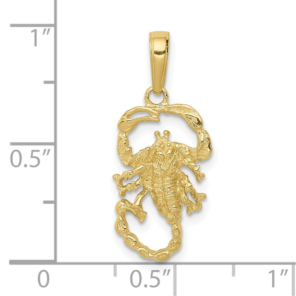 10k Yellow Gold 15.5 mm Scorpion Charm (1.12 grams)