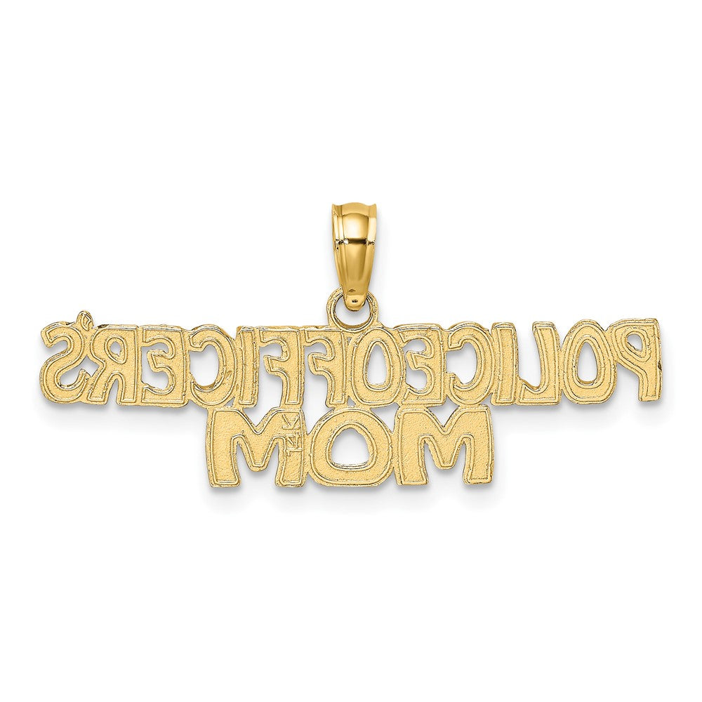 10k Yellow Gold 32.29 mm POLICE OFFICER'S MOM Charm (1.12 grams)