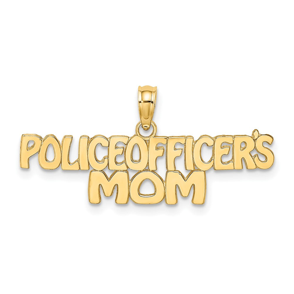 10k Yellow Gold 32.29 mm POLICE OFFICER'S MOM Charm (1.12 grams)