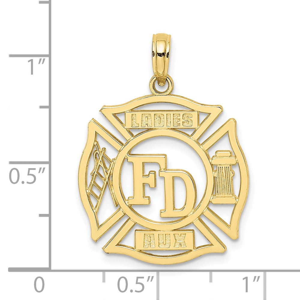 10k Yellow Gold 20.8 mm FD LADIES AUX in Shield Charm (1.46 grams)