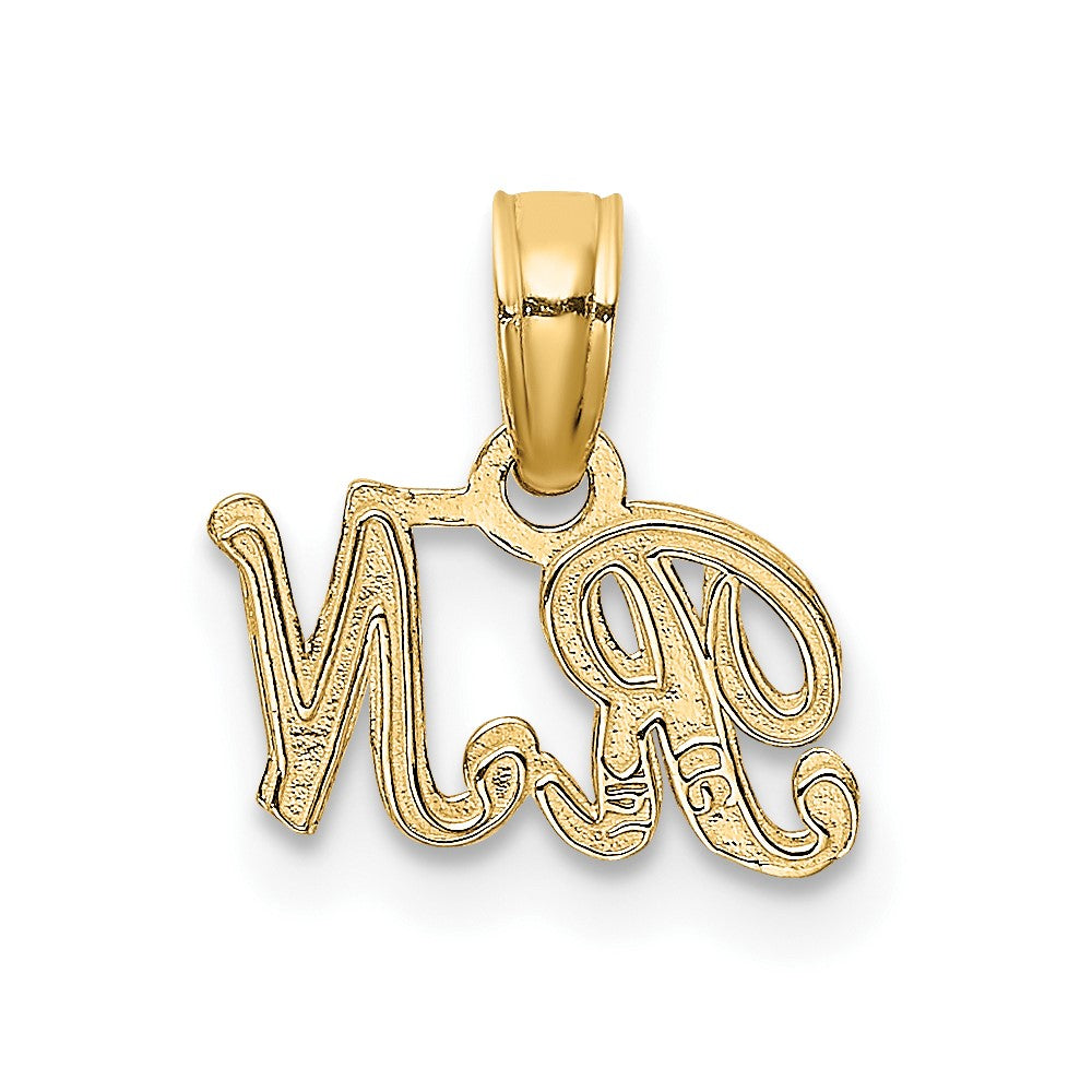 10k Yellow Gold 10.65 mm RN Pendant (0.4 grams)