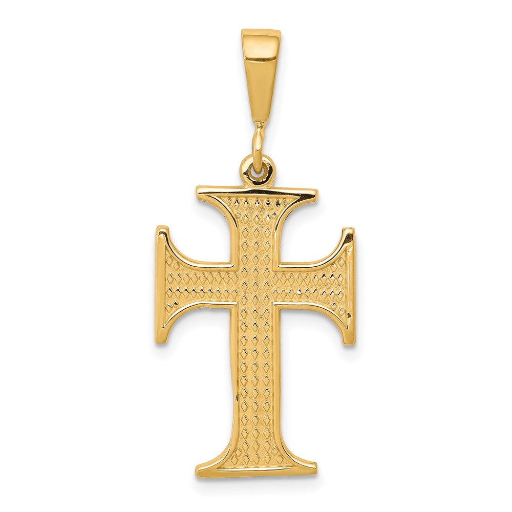 10k Yellow Gold 16 mm Cross Charm (1.52 grams)