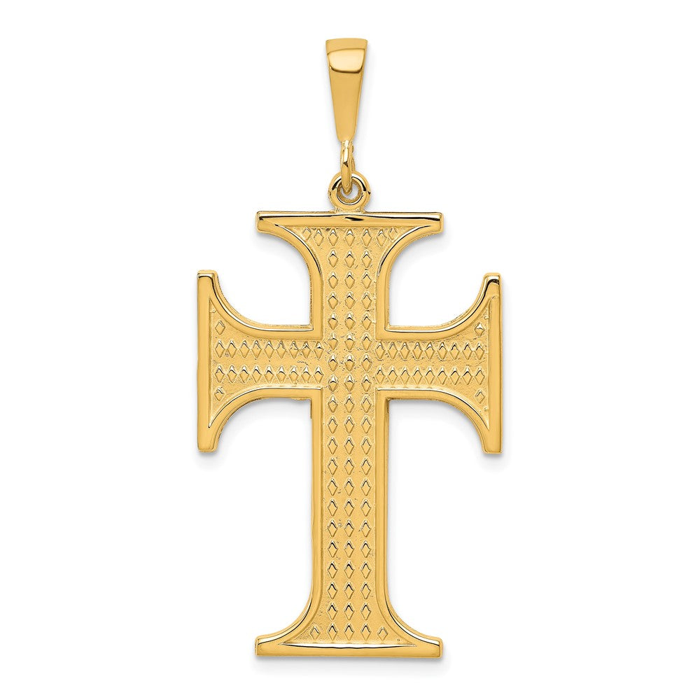 10k Yellow Gold 23 mm Cross Charm (2.67 grams)