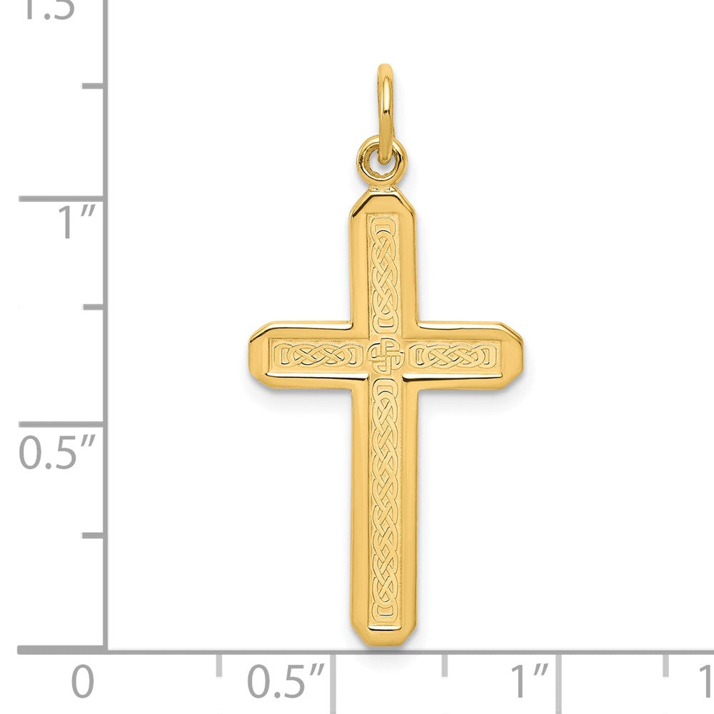 10k Yellow Gold 16 mm Cross Charm (1.17 grams)