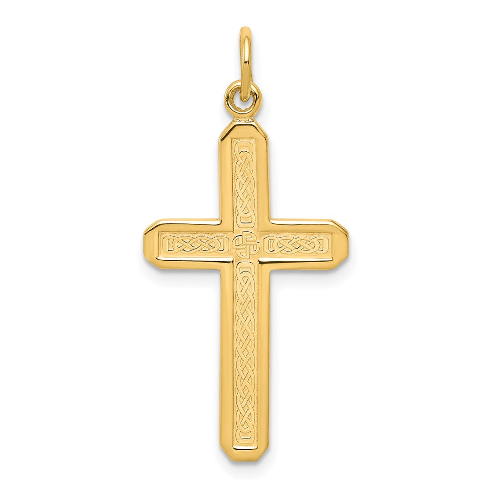 10k Yellow Gold 16 mm Cross Charm (1.17 grams)