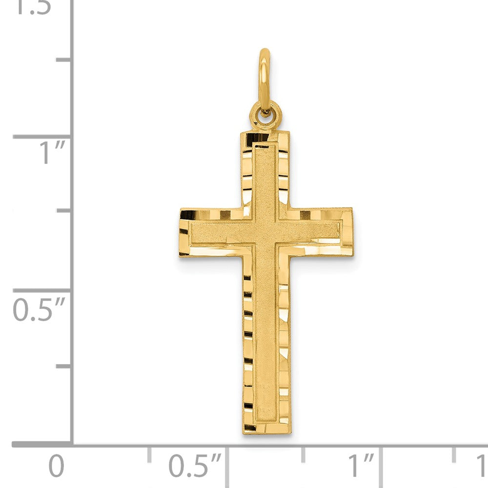 10k Yellow Gold 16 mm Cross Charm (1.34 grams)