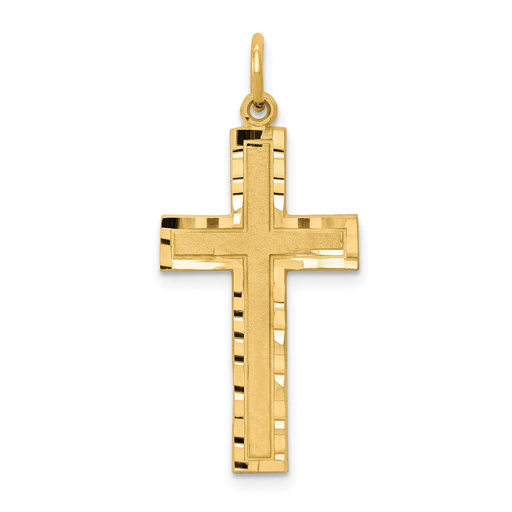 10k Yellow Gold 16 mm Cross Charm (1.34 grams)