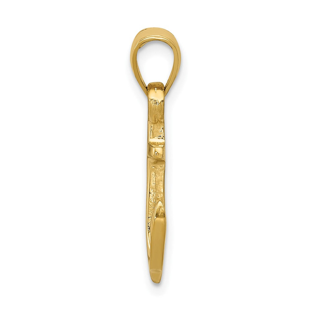 10k Yellow Gold 13 mm Anchor Pendant (1.04 grams)