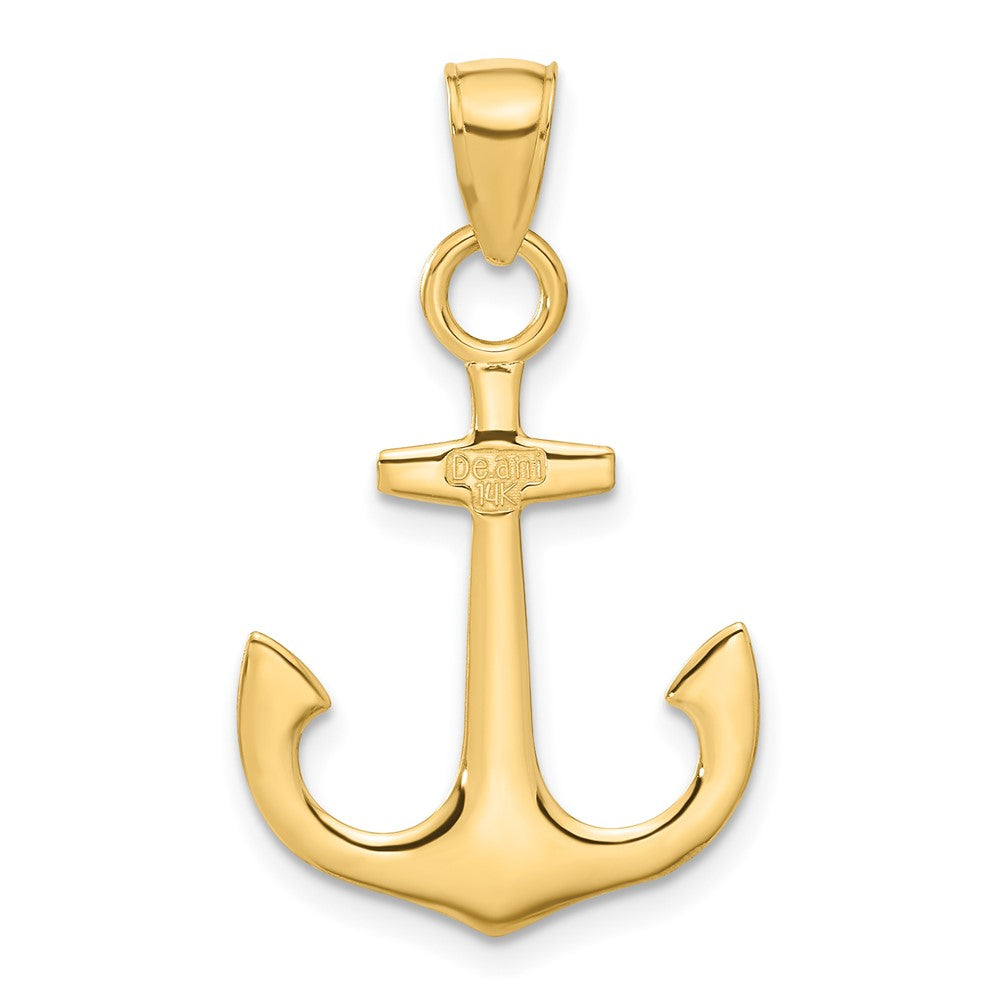 10k Yellow Gold 18.25 mm 3-D Anchor Pendant (1.24 grams)