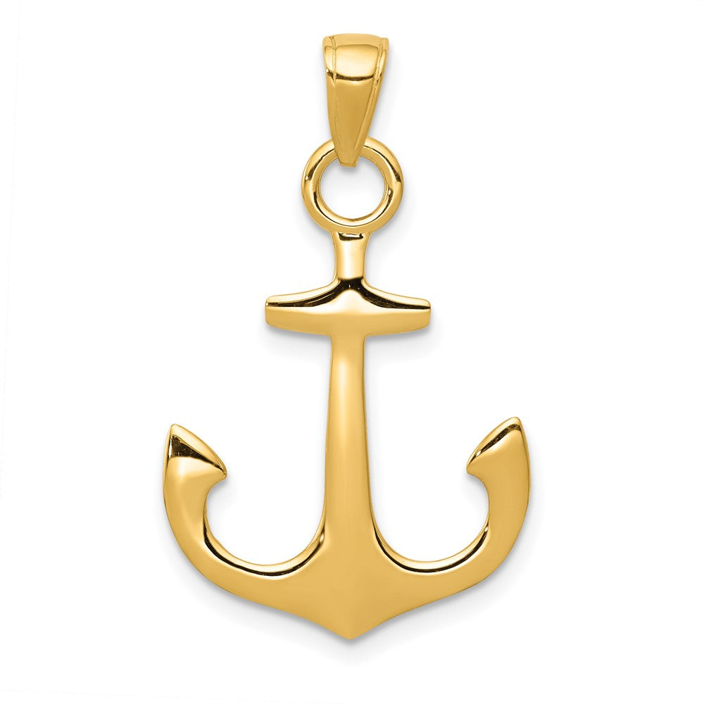 10k Yellow Gold 18.25 mm 3-D Anchor Pendant (1.24 grams)