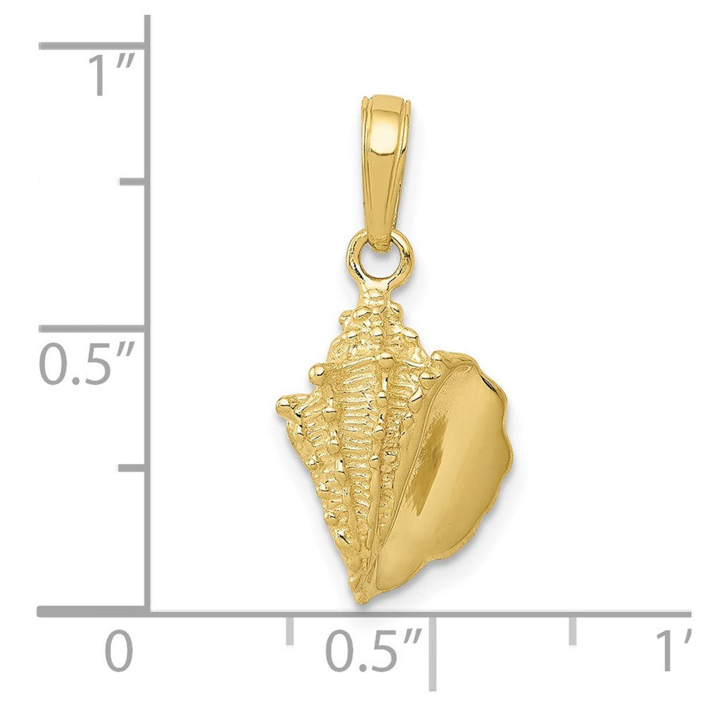 10k Yellow Gold 11 mm Conch Shell Pendant (1.28 grams)