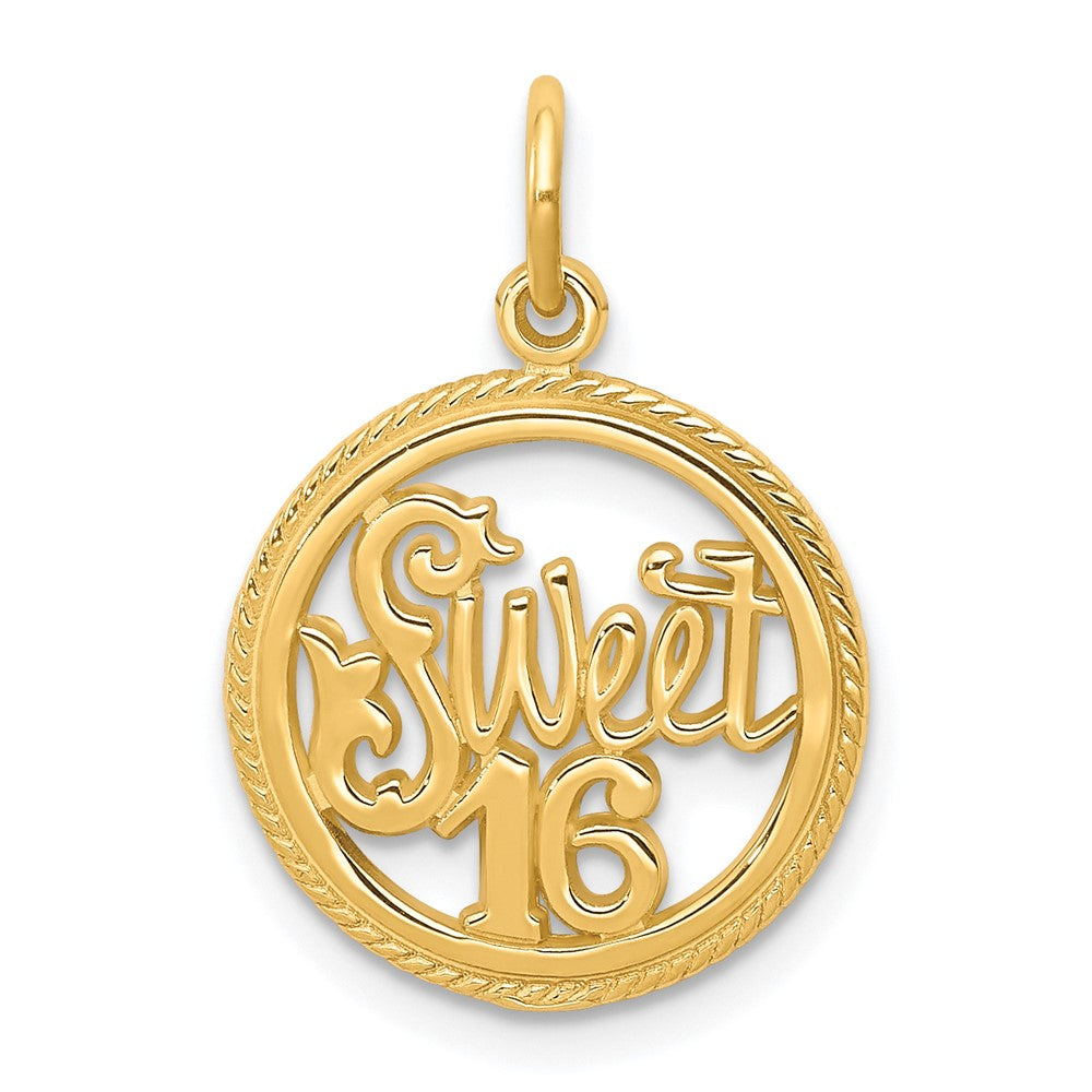 10k Yellow Gold 16 mm SWEET Charm (1.06 grams)