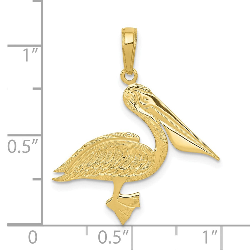 10k Yellow Gold 24 mm Pelican Pendant (1.03 grams)