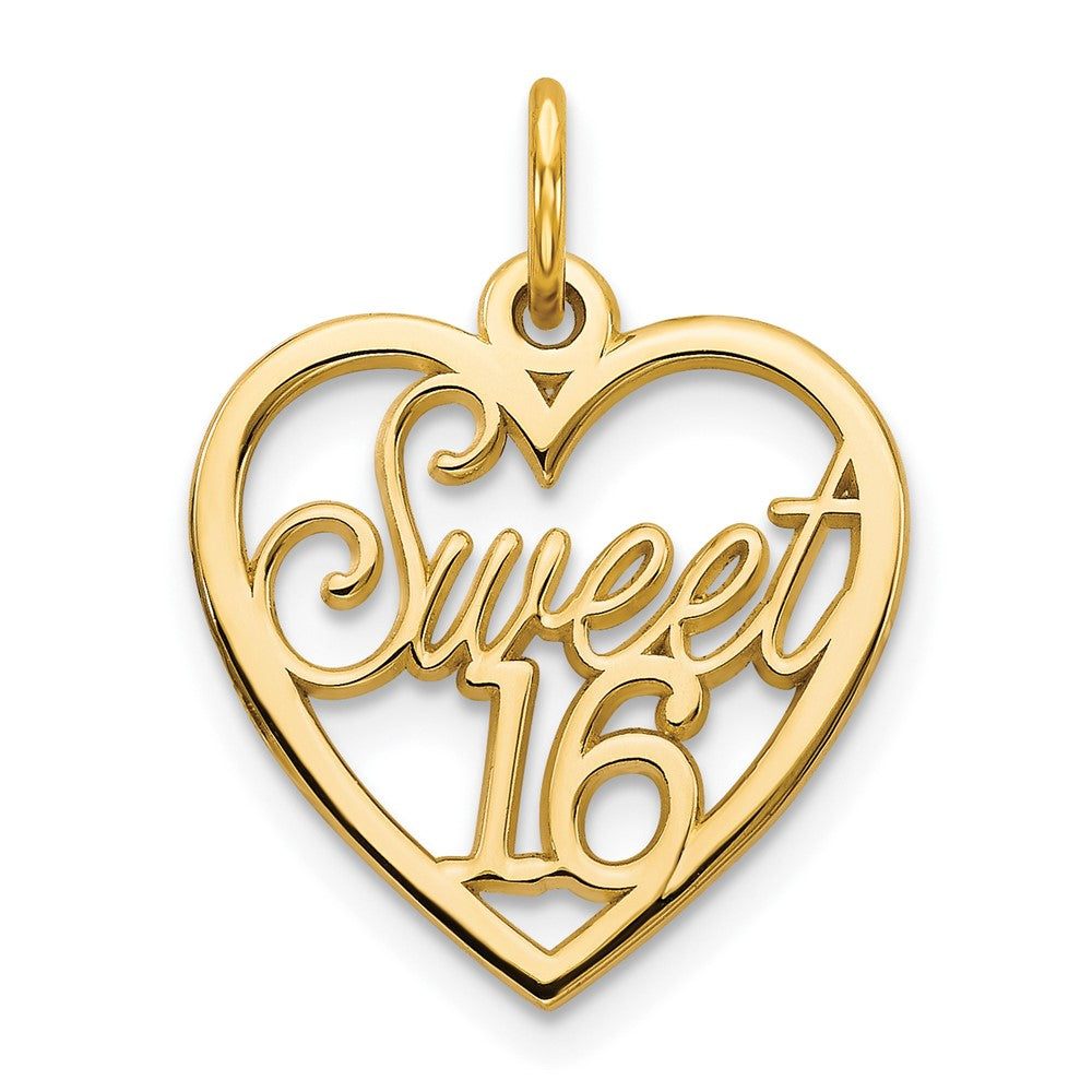 10k Yellow Gold 14 mm SWEET 16 Charm (0.92 grams)