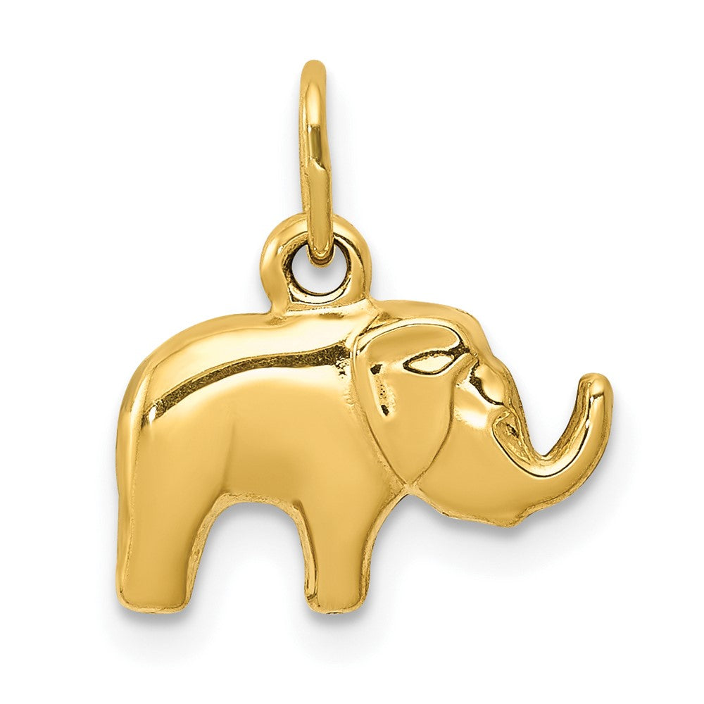 10k Yellow Gold 13 mm Elephant Charm (0.37 grams)