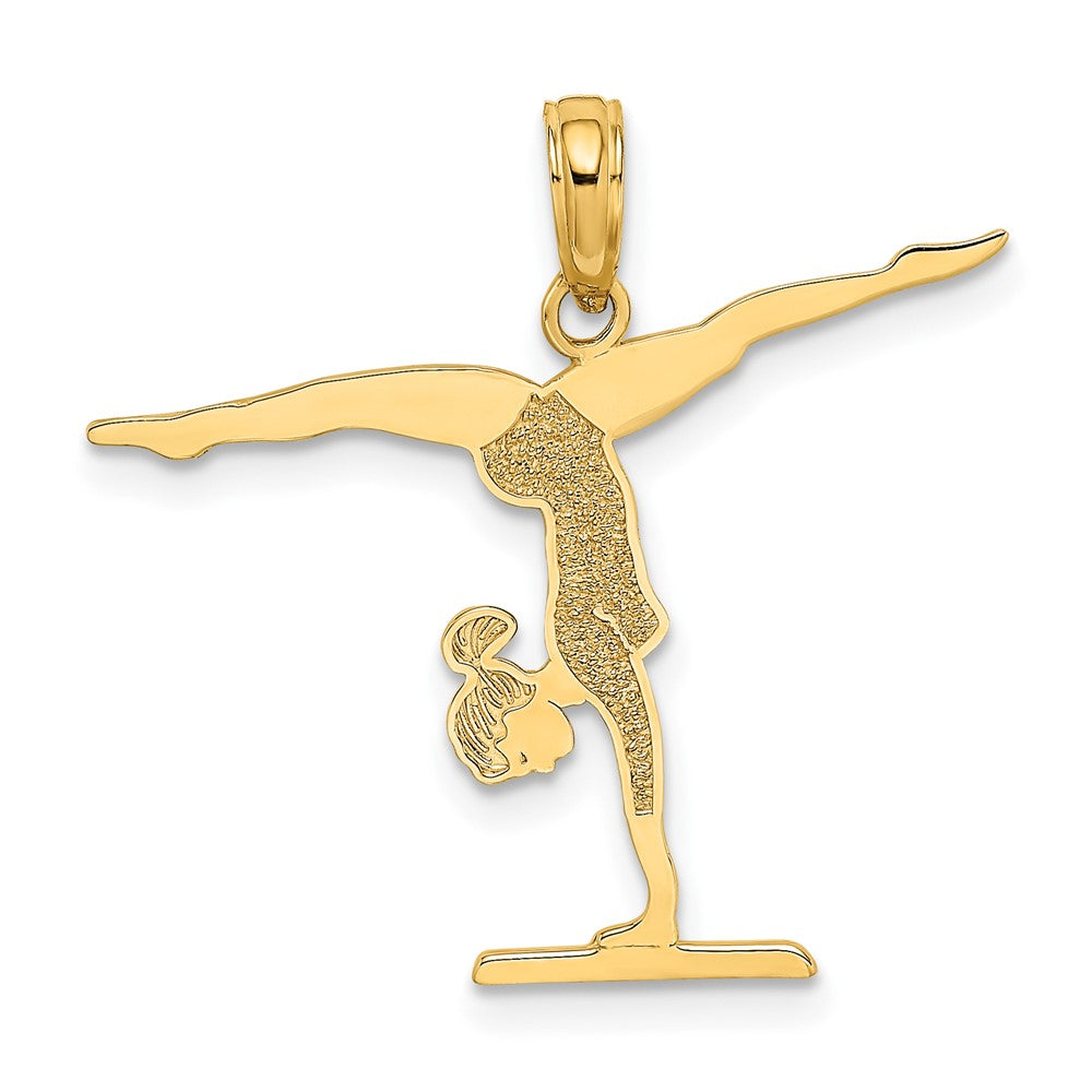 10k Yellow Gold 25.9 mm Gymnastics Floor Pendant (0.71 grams)