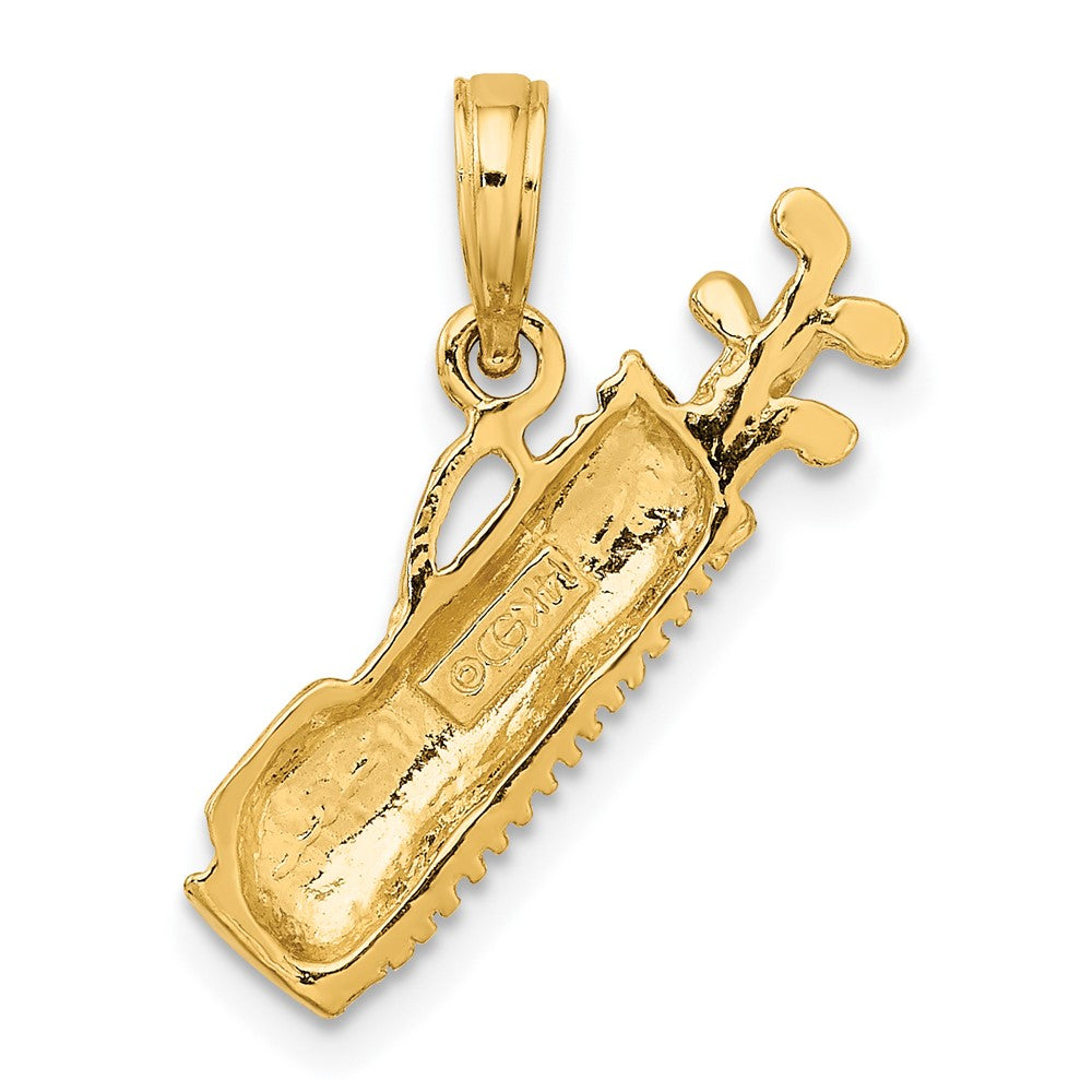 10k Yellow Gold 22 mm Golf Bag Charm (1.33 grams)