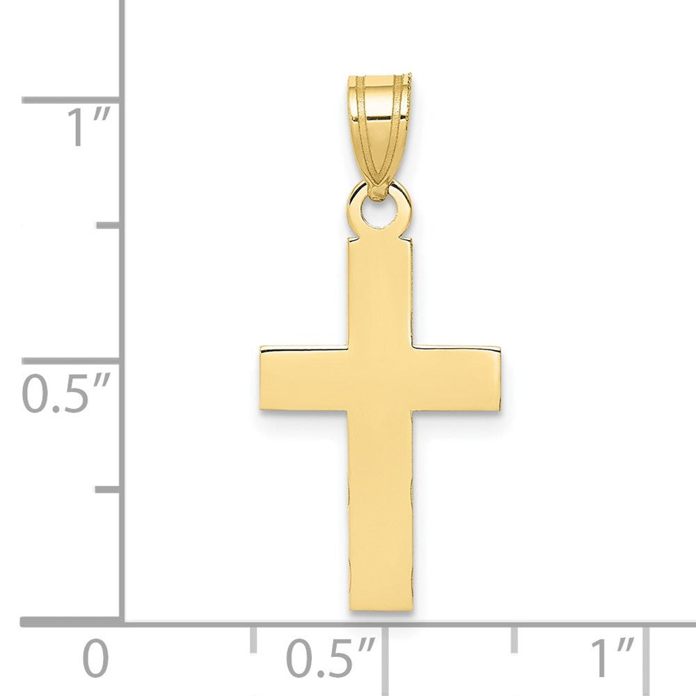 10k Yellow Gold 12 mm Polished Cross Charm (0.62 grams)