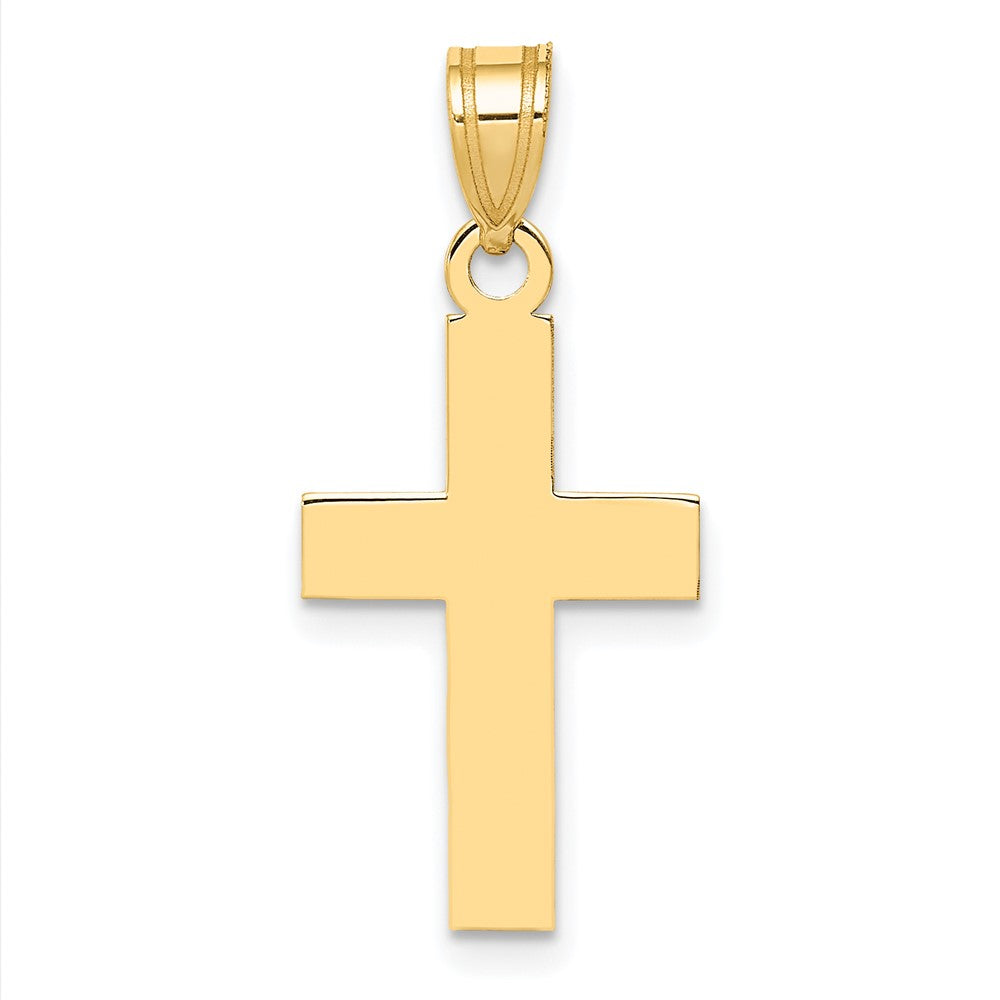 10k Yellow Gold 12 mm Polished Cross Charm (0.62 grams)