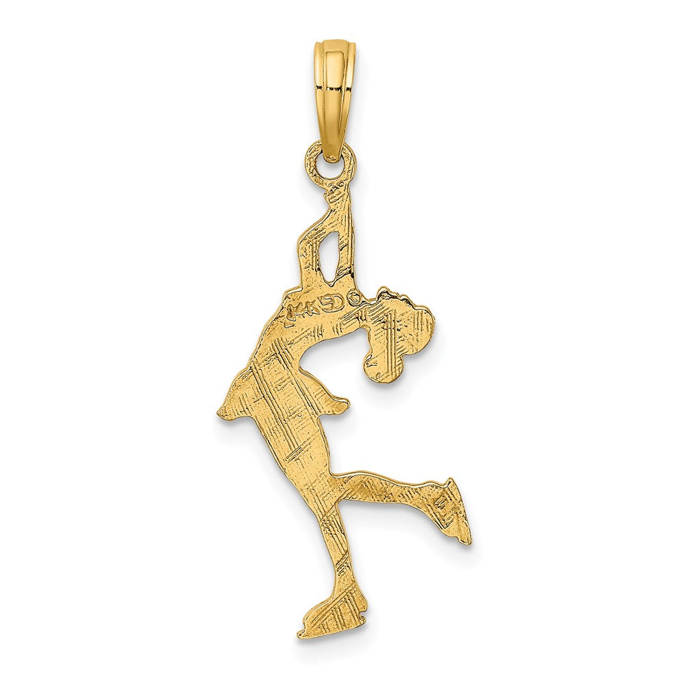 10k Yellow Gold 11.8 mm Ice Skater Turning Charm (0.81 grams)