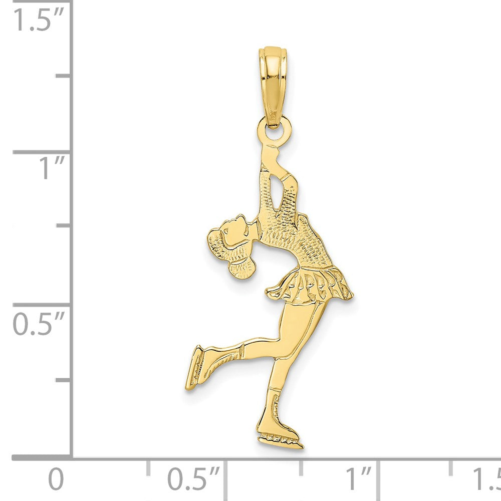 10k Yellow Gold 11.8 mm Ice Skater Turning Charm (0.81 grams)