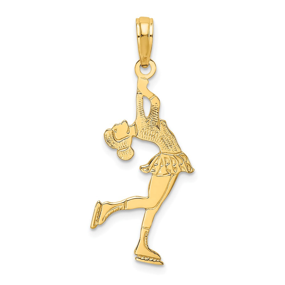 10k Yellow Gold 11.8 mm Ice Skater Turning Charm (0.81 grams)