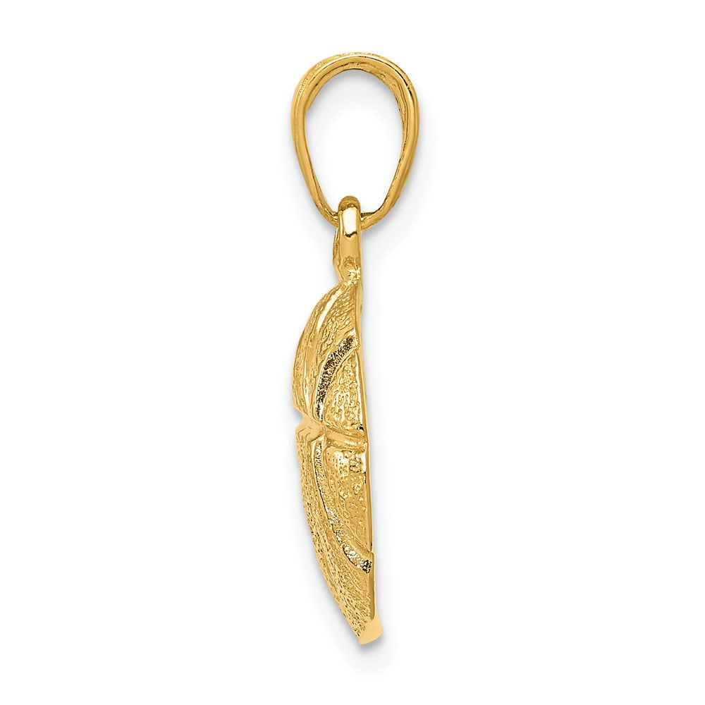 10k Yellow Gold 14 mm Basketball Pendant (1.23 grams)