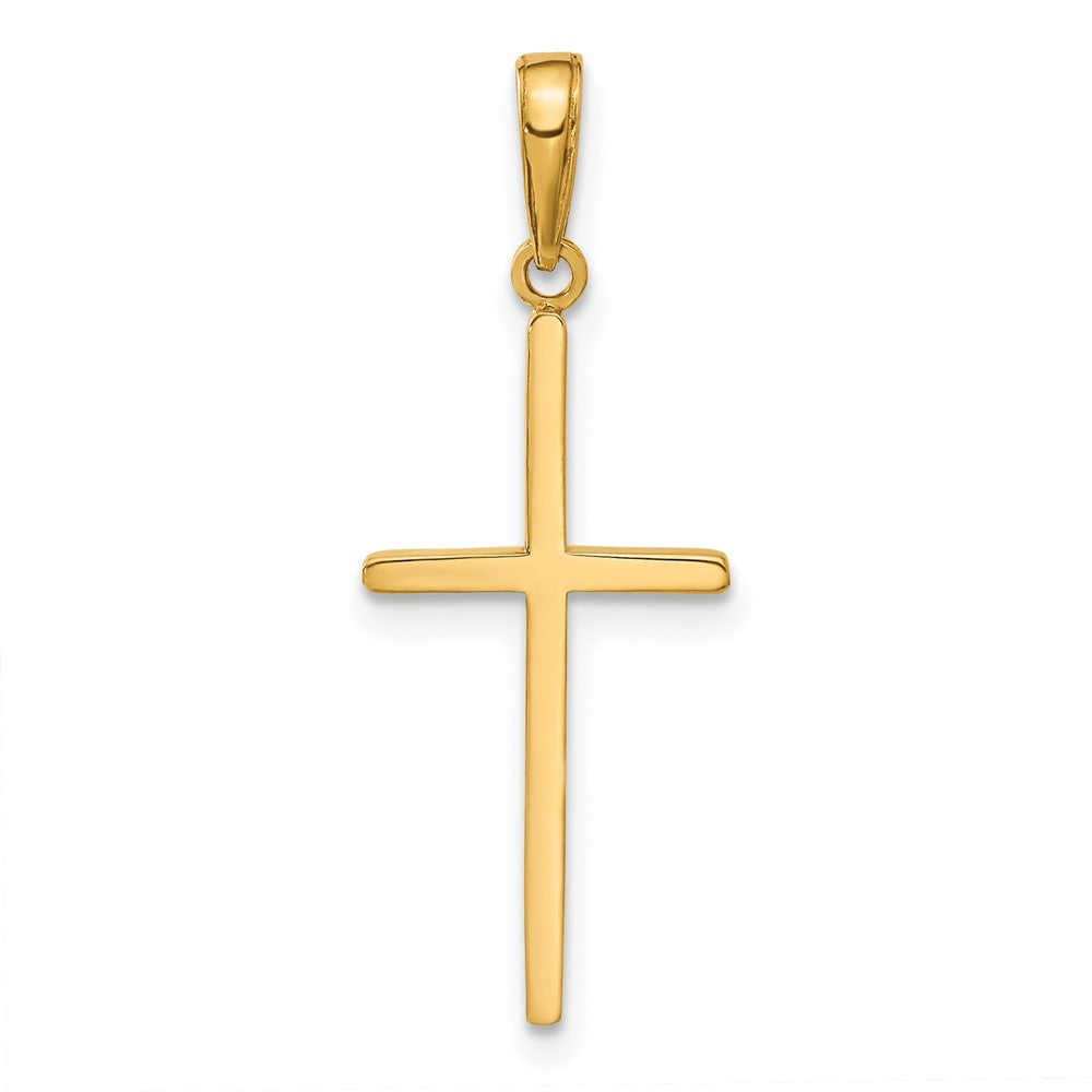 10k Yellow Gold 12 mm Polished Cross Pendant (0.86 grams)