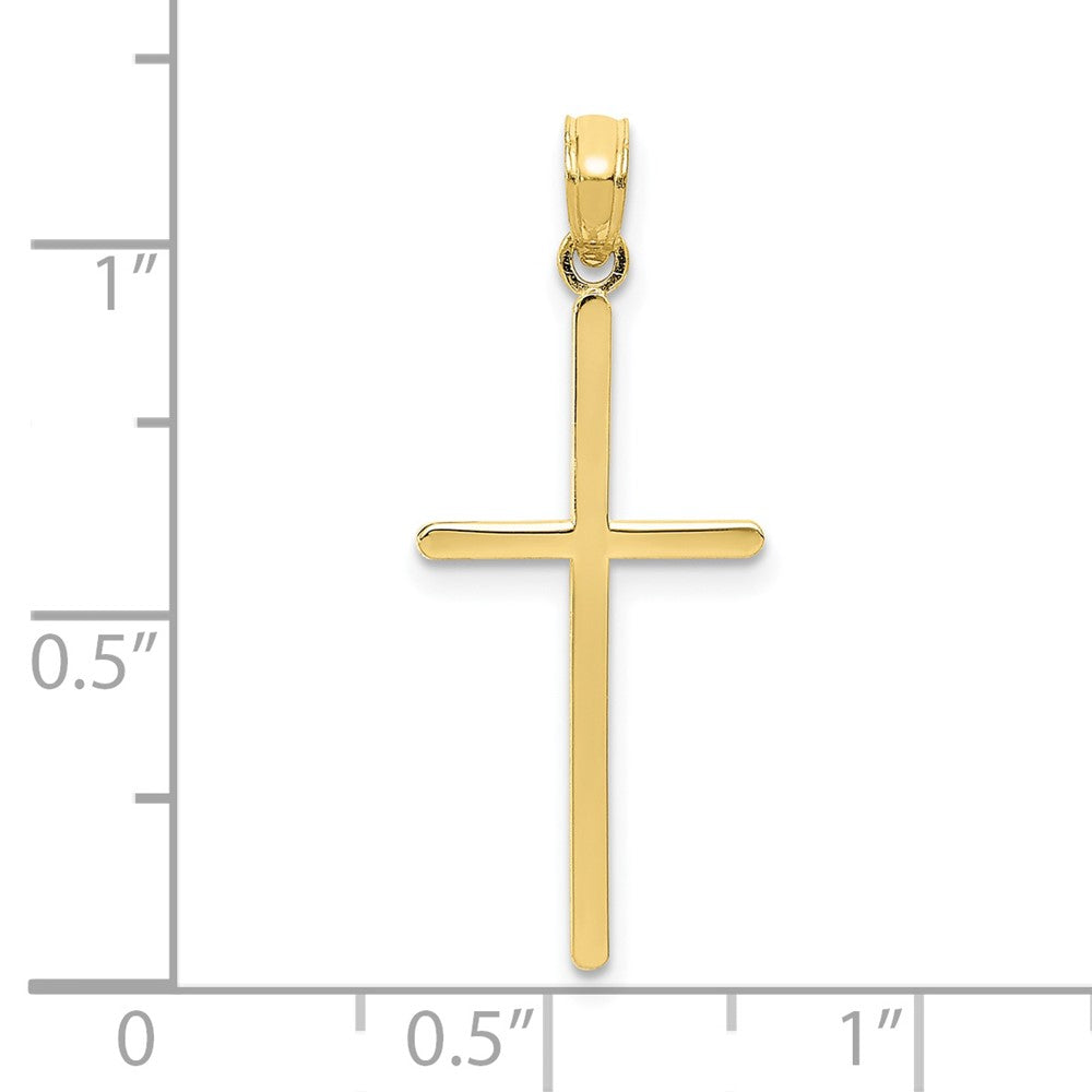 10k Yellow Gold 12 mm Polished Cross Pendant (0.86 grams)