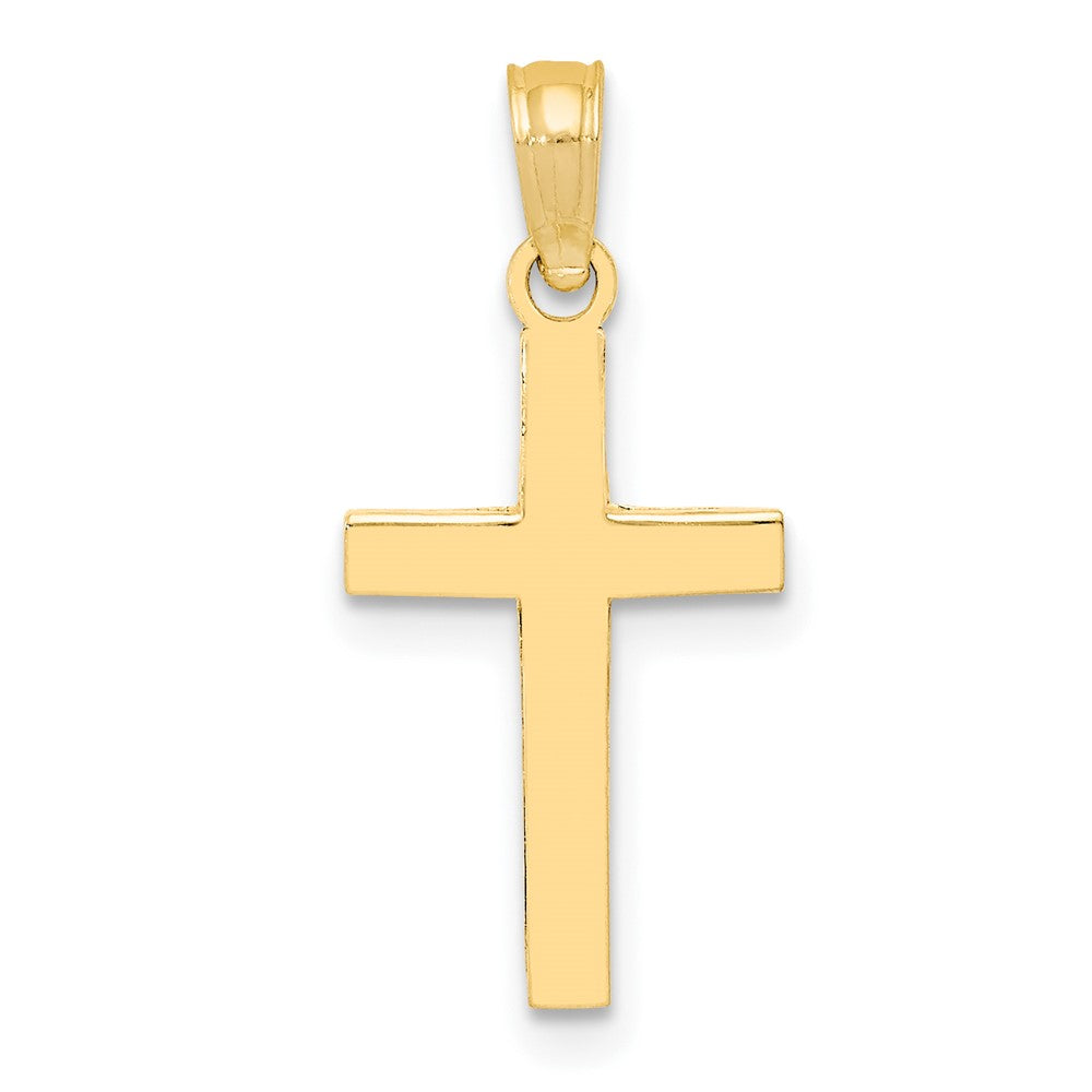 10k Yellow Gold 10 mm Polished Cross Pendant (0.71 grams)