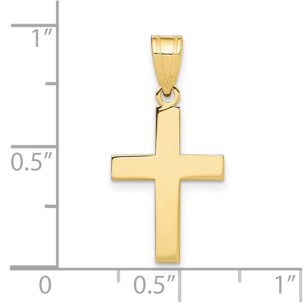 10k Yellow Gold 12 mm Polished Cross Charm (0.58 grams)