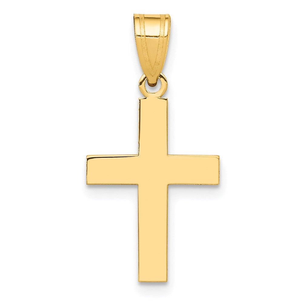 10k Yellow Gold 12 mm Polished Cross Charm (0.58 grams)