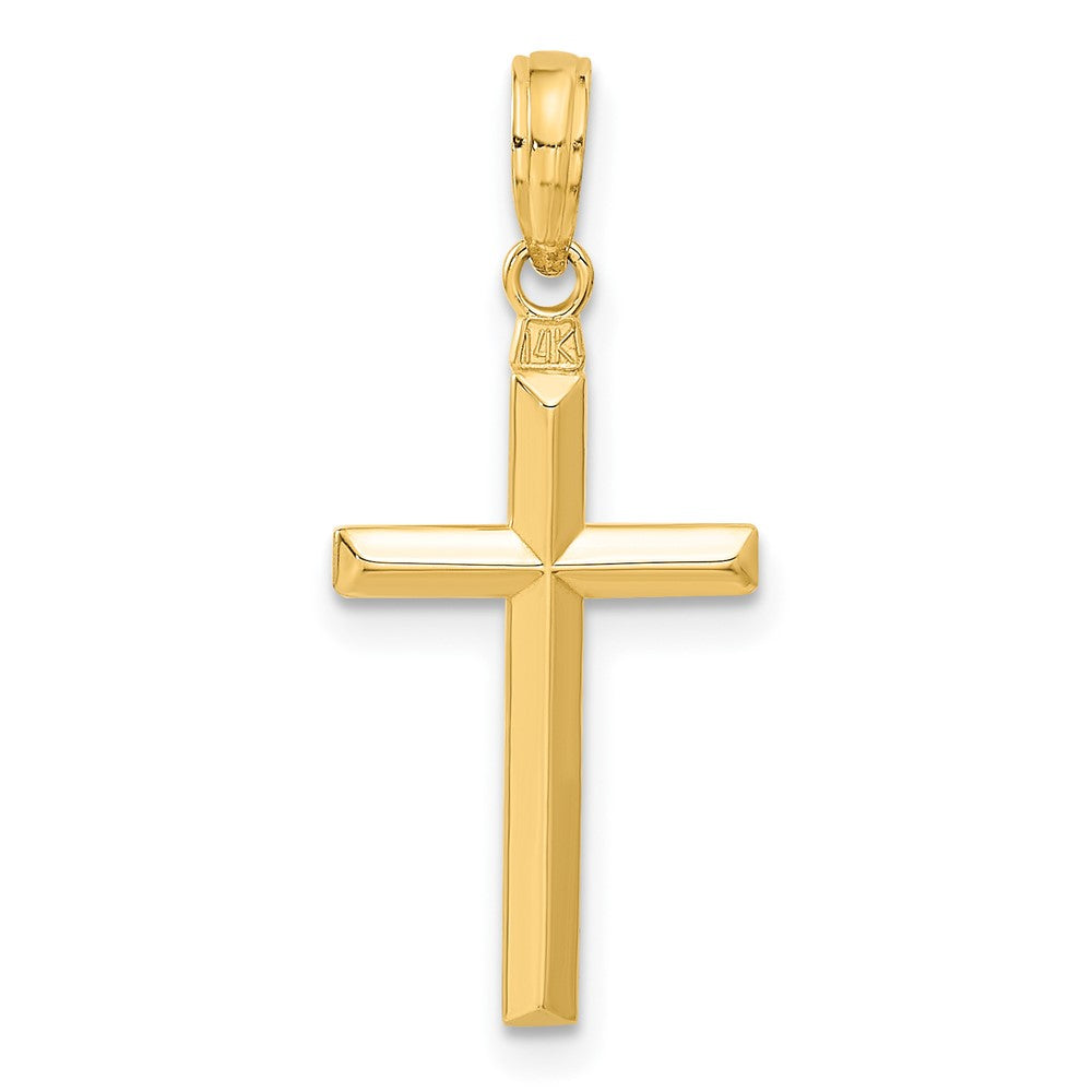 10k Yellow Gold 12.5 mm Reversible Latin Cross Pendant (0.94 grams)