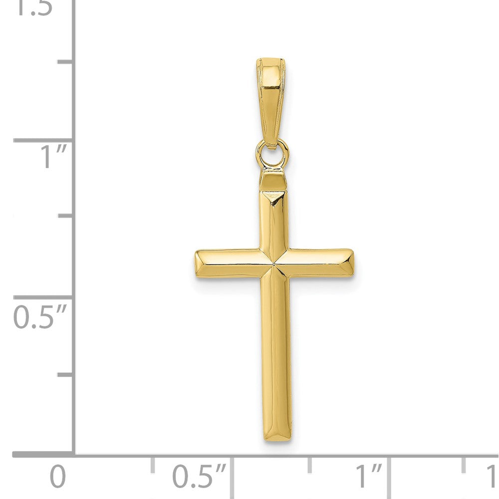 10k Yellow Gold 12.5 mm Reversible Latin Cross Pendant (0.94 grams)