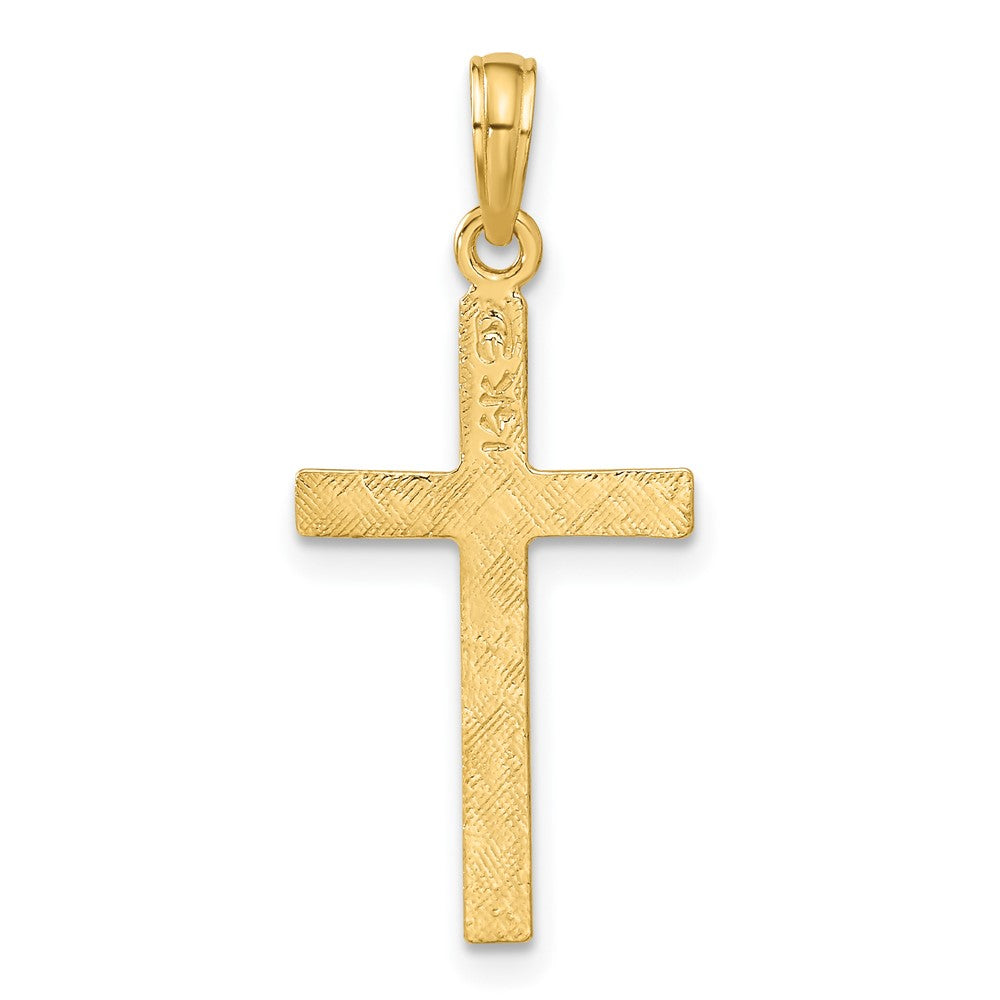 10k Yellow Gold 13 mm Latin Cross Pendant (0.84 grams)