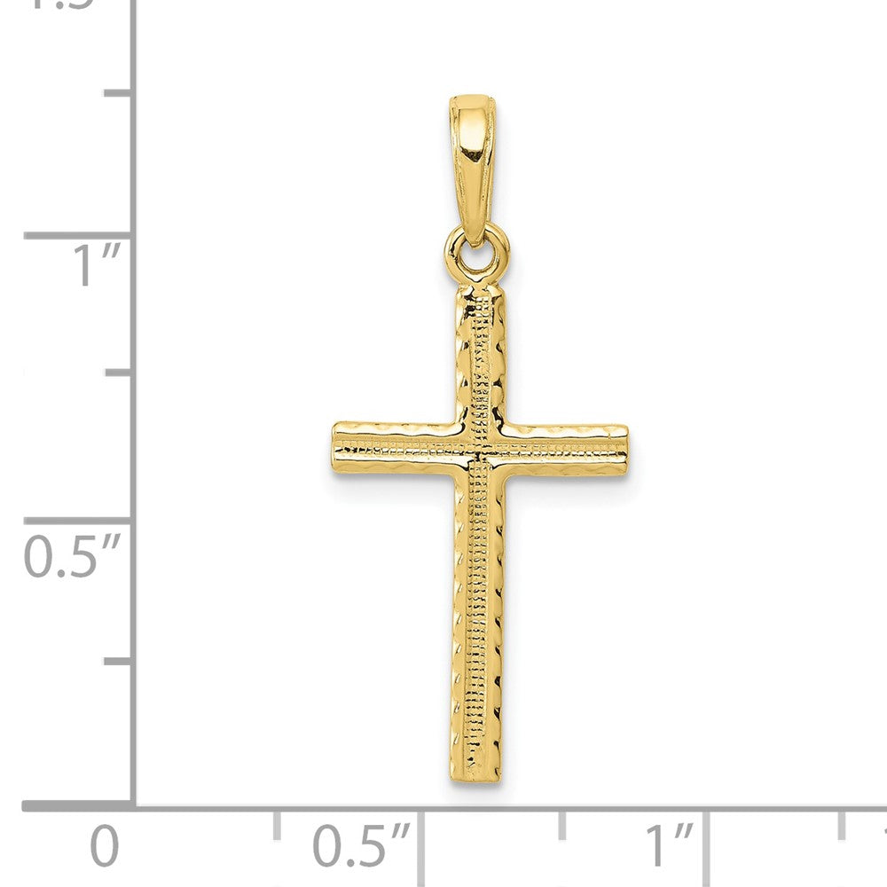 10k Yellow Gold 13 mm Latin Cross Pendant (0.84 grams)