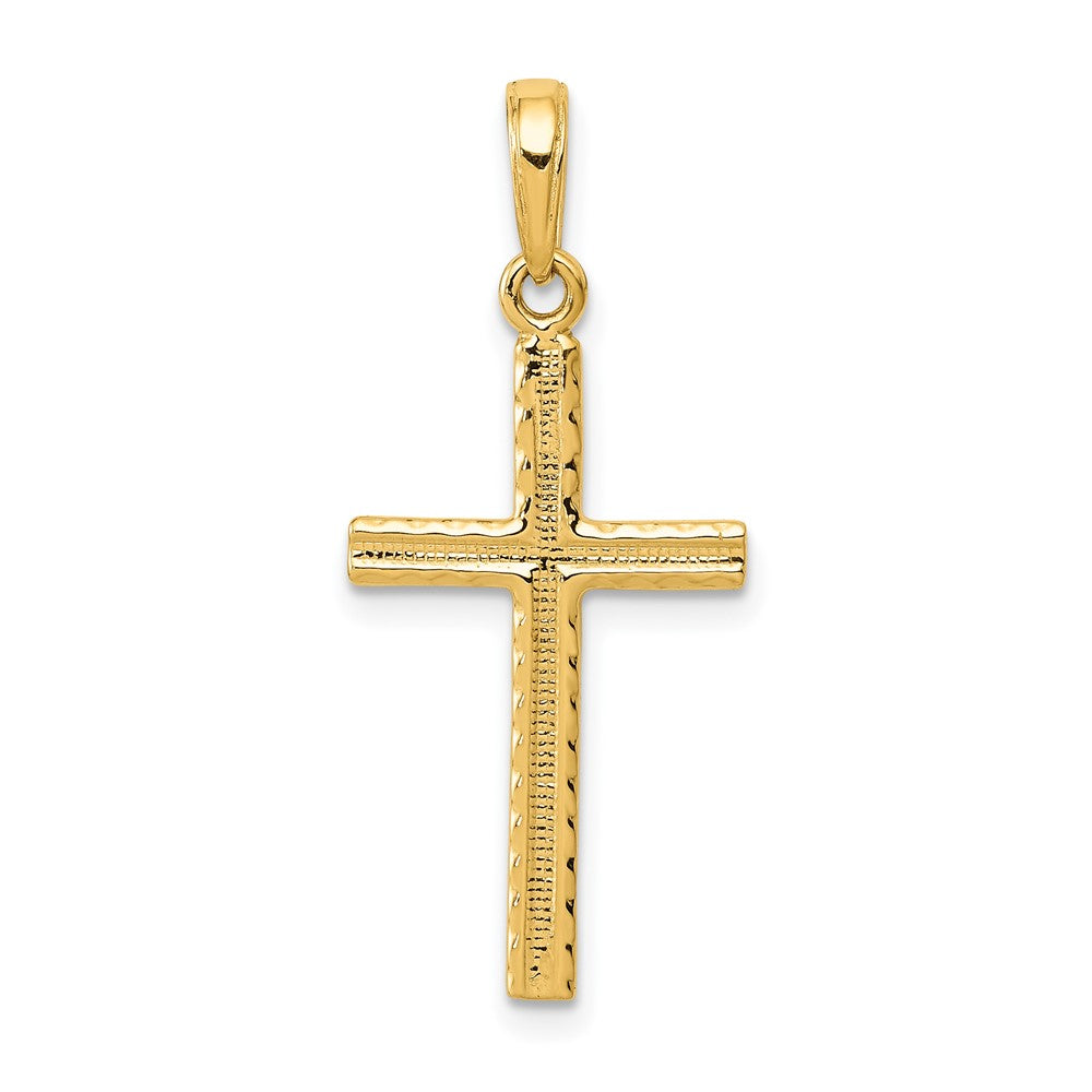 10k Yellow Gold 13 mm Latin Cross Pendant (0.84 grams)