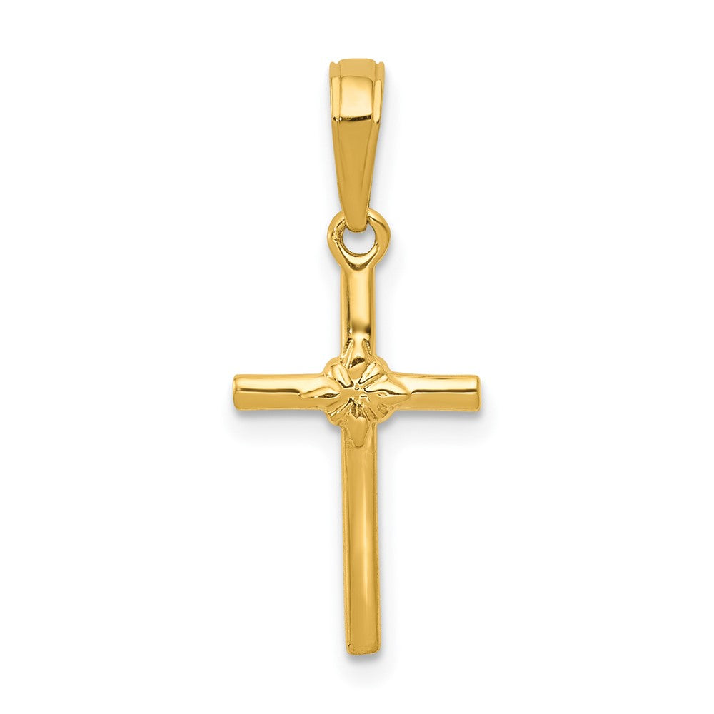 10k Yellow Gold 11 mm Polished Cross Charm (0.53 grams)