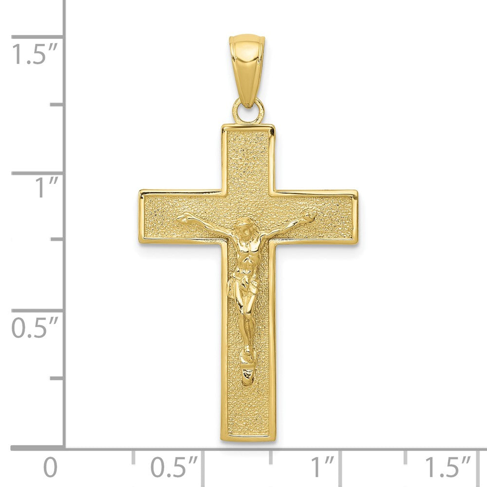 10k Yellow Gold 21 mm Jesus Crucifix Pendant (2.24 grams)